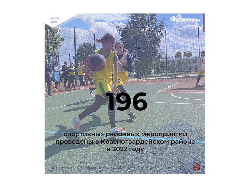 #аВыЗнали, что 196 спортивных районных мероприятий проведены в Красногвардейском районе в 2022 году?