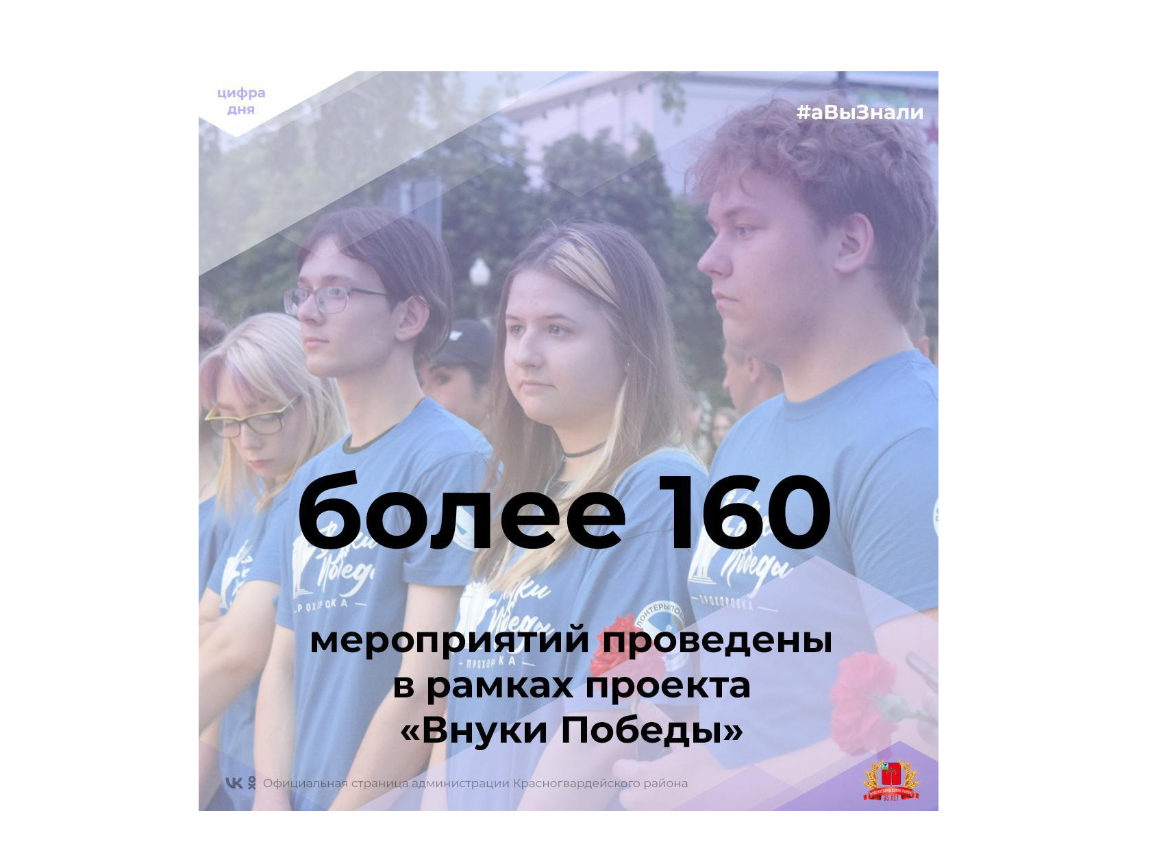 #аВыЗнали, что более 160 мероприятий проведены в рамках проекта «Внуки Победы»?.