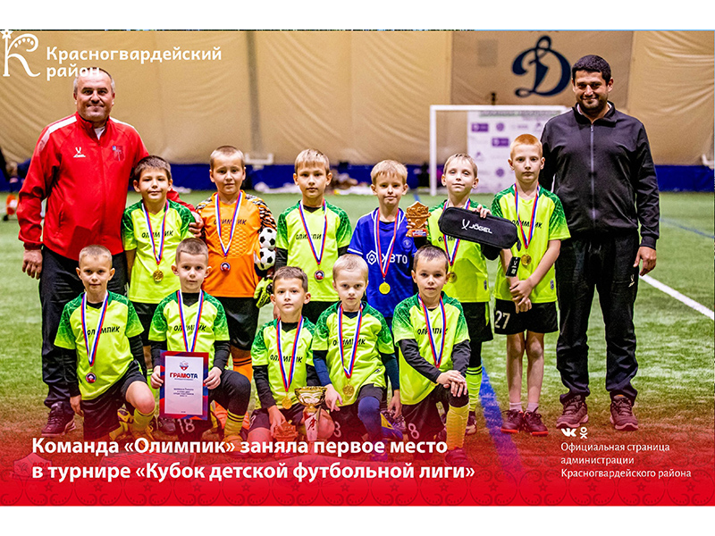 Команда «Олимпик» заняла первое место в турнире «Кубок детской футбольной лиги».