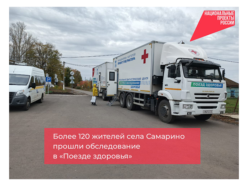 Более 120 жителей села Самарино прошли обследование в «Поезде здоровья».