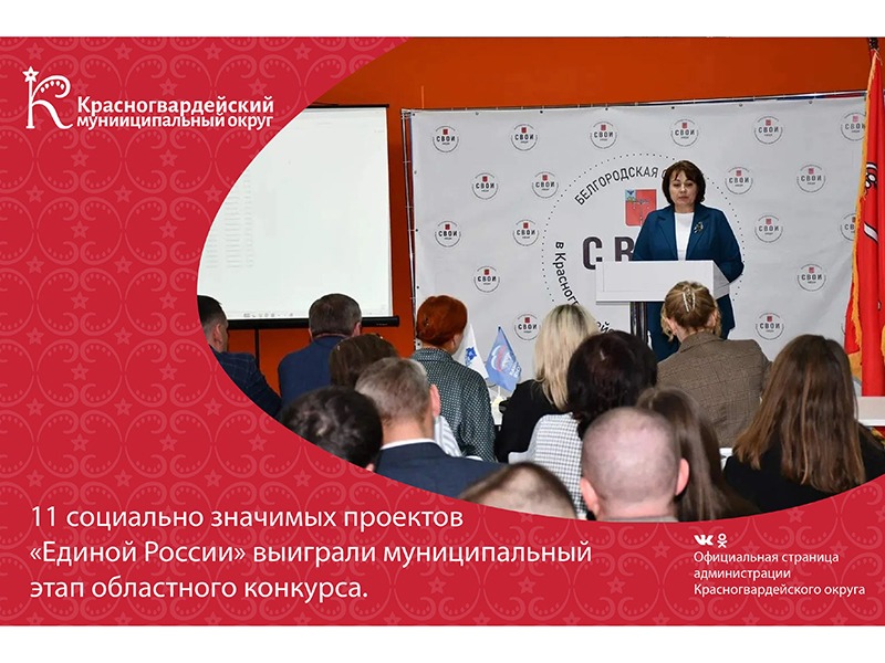 11 проектов стали победителями муниципального  этапа областного конкурса общественно значимых проектов первичных отделений партии «Единая Россия».