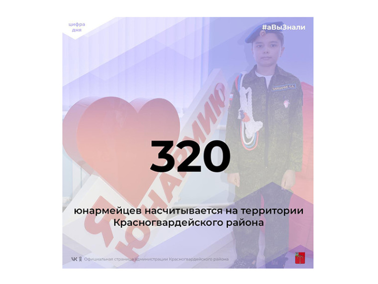 #аВыЗнали, что на территории Красногвардейского района насчитывается 320 юнармейцев?. #аВыЗнали, что на территории Красногвардейского района насчитывается 320 юнармейцев?.