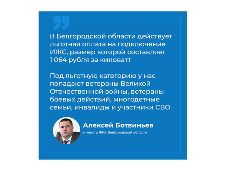 В прямом эфире в студии ЦУР Белгородской области министр ЖКХ Белгородской области ответил на вопрос о стоимости подключения ИЖС к электросети.