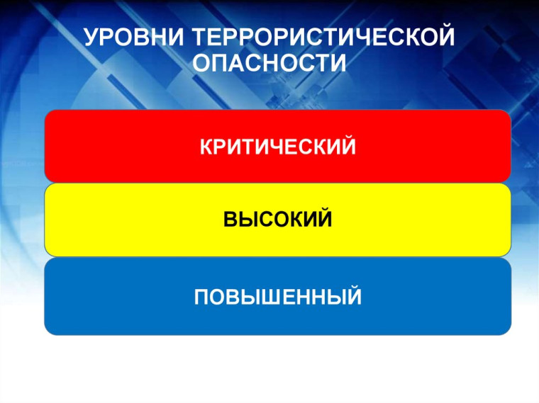 Сообщение об установлении на территории Белгородской области высокого «желтого» уровня террористической опасности.