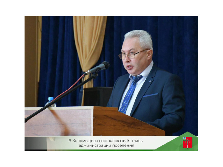 В Коломыцево состоялся отчёт главы администрации поселения.