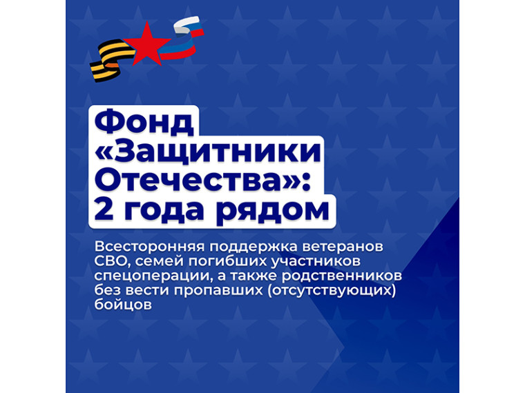 Фонд «Защитники Отечества»: 2 года рядом. Фонд «Защитники Отечества»: 2 года рядом.