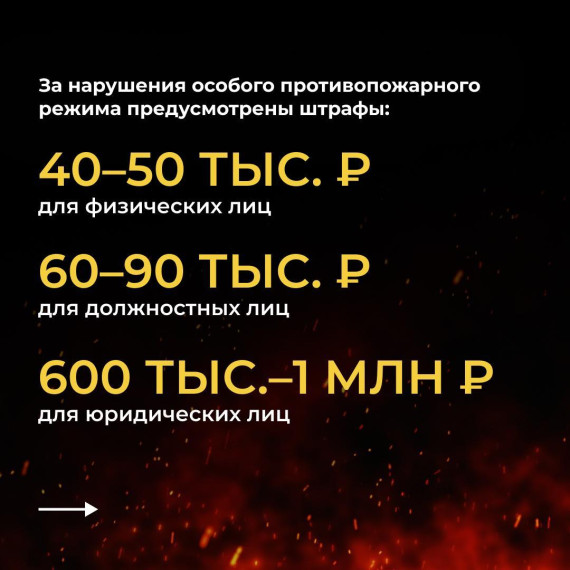 Жители Белгородской области могут получить штраф до 50 тыс. рублей за нарушение особого противопожарного режима.
