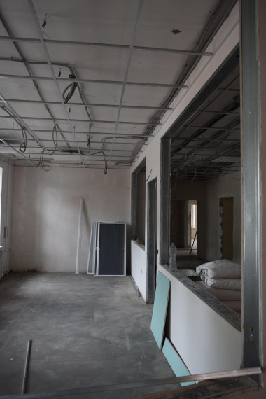Около 60% ремонтных работ выполнены в здании поликлиники Красногвардейской ЦРБ.