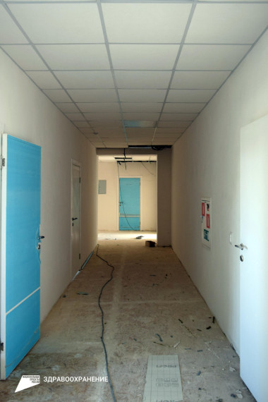 В Бирюче продолжается ремонт поликлиники в ходе реализации нацпроекта «Здравоохранение».
