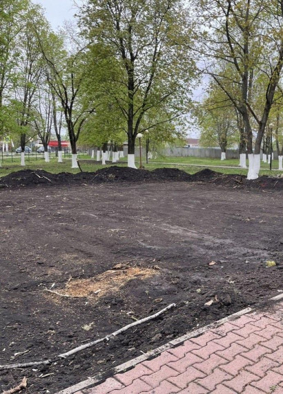 Началось обновление парка Победы в селе Засосна.